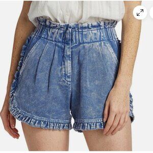 Sea New York idun ruffled denim shorts 0